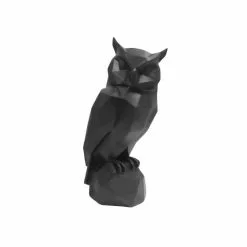 Present Time Statuettes Et Figurines Statue Chouette Grand Modèle Hauteur 32,50 Cm Noir Mat