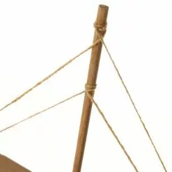 LolaHome Statuettes Et Figurines Statue Déco à Poser Bateau En Bois 27x5x25cm -Vases Soldes statue deco a poser bateau en bois 27x5x25cm 2
