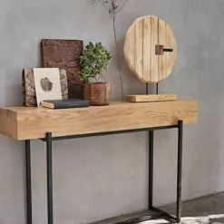 Maisons Du Monde Statuettes Et Figurines Statue Disque En Bois De Paulownia Beige H53 -Vases Soldes statue disque en bois de paulownia beige h53 1000 12 25 221097 2