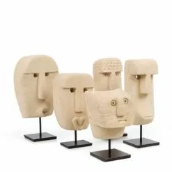 Bazar Bizar Statuettes Et Figurines Statue En Grès Sur Socle Métallique -Vases Soldes statue en gres sur socle metallique 25