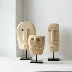 Bazar Bizar Statuettes Et Figurines Statue En Grès Sur Socle Métallique -Vases Soldes statue en gres sur socle metallique 9