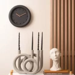 Present Time Statuettes Et Figurines Statue Face Art Large Résine Noir -Vases Soldes statue face art large resine noir 4