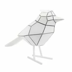 Present Time Statuettes Et Figurines Statue Origami Bird Stripes Noir H18cm -Vases Soldes statue origami bird stripes blanc h18cm 3