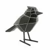Present Time Statuettes Et Figurines Statue Origami Bird Stripes Noir H18cm -Vases Soldes statue origami bird stripes noir h18cm 1