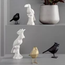 Present Time Statuettes Et Figurines Statue Origami Noire Oiseau H24cm -Vases Soldes statue origami noire oiseau h24cm 2