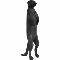 Present Time Statuettes Et Figurines Statue Origami Noire Suricate H31,7cm -Vases Soldes statue origami noire suricate h31 7cm 3