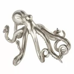 Maisons Du Monde Statuettes Et Figurines Statue Pieuvre Argentée L53