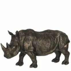Jolipa Statuettes Et Figurines Statue Rhinocéros Brun Patiné Bronze H17cm