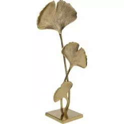 Kare Design Statuettes Et Figurines Statue Trois Feuilles De Ginkgo En Aluminium Doré H70 -Vases Soldes statue trois feuilles de ginkgo en aluminium dore h70 2