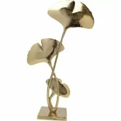 Kare Design Statuettes Et Figurines Statue Trois Feuilles De Ginkgo En Aluminium Doré H70 -Vases Soldes statue trois feuilles de ginkgo en aluminium dore h70 4