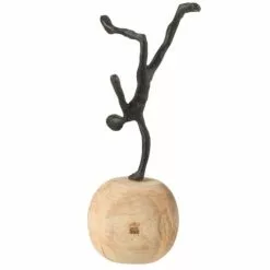 Jolipa Statuettes Et Figurines Statues Personnages Sur Socle En Bois Manguier - Lot De 2 -Vases Soldes statues personnages sur socle en bois manguier lot de 2 1