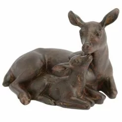 Amadeus Statuettes Et Figurines Statuette 2 Biches En Résine L13cm