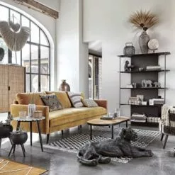 Maisons Du Monde Statuettes Et Figurines Statuette 2 éléphants Grise Et Socle En Métal Noir H21 -Vases Soldes statuette 2 elephants grise et socle en metal noir h21 1000 10 26 191209 5