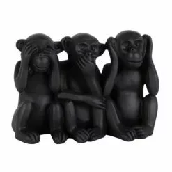 Maisons Du Monde Statuettes Et Figurines Statuette 3 Singes De La Sagesse H10