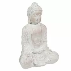 Maisons Du Monde Statuettes Et Figurines Statuette Bouddha Effet Blanchi H23
