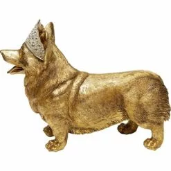 Kare Design Statuettes Et Figurines Statuette Chien Corgi Couronne En Polyrésine Dorée -Vases Soldes statuette chien corgi couronne en polyresine doree 3