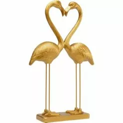 Kare Design Statuettes Et Figurines Statuette Couple Coeur Flamants Roses En Polyrésine Dorée H63 -Vases Soldes statuette couple coeur flamants roses en polyresine doree h63 3
