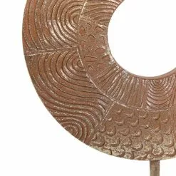 Beliani Statuettes Et Figurines Statuette Décorative Dorée Sur Socle Noir 34 Cm -Vases Soldes statuette decorative doree sur socle noir 34 cm 4