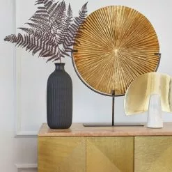 Maisons Du Monde Statuettes Et Figurines Statuette En Métal Doré Et Marbre Beige H26 -Vases Soldes statuette en metal dore et marbre beige h26 1000 10 1 221401 5