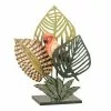 Maisons Du Monde Statuettes Et Figurines Statuette Feuillage Et Perroquet En Métal Et Résine Vert Et Rose H28 -Vases Soldes statuette feuillage et perroquet en metal et resine vert et rose h28 1000 3 23 227327 1