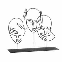 Maisons Du Monde Statuettes Et Figurines Statuette Filaire En Métal Noir H25 -Vases Soldes statuette filaire en metal noir h25 1000 3 36 207947 2