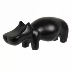 Maisons Du Monde Statuettes Et Figurines Statuette Hippopotame En Dolomite Noire H11