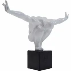 Kare Design Statuettes Et Figurines Statuette Homme En Polyrésine Blanche 43x29 -Vases Soldes statuette homme en polyresine blanche 43x29 4