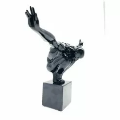 Kare Design Statuettes Et Figurines Statuette Homme En Polyrésine Noire 43x29 -Vases Soldes statuette homme en polyresine noire 43x29 3