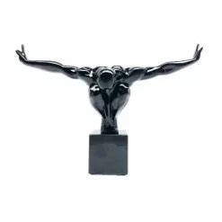 Kare Design Statuettes Et Figurines Statuette Homme En Polyrésine Noire 43x29 -Vases Soldes statuette homme en polyresine noire 43x29 4