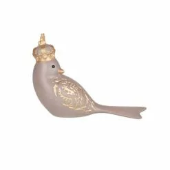 Maisons Du Monde Statuettes Et Figurines Statuette Moineau En Dolomite Grise Et Dorée H6