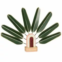 Maisons Du Monde Statuettes Et Figurines Statuette Palmier En Métal Vert H3