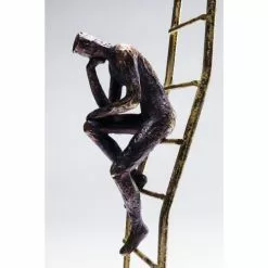 Kare Design Statuettes Et Figurines Statuette Penseur Sur échelle En Polyrésine -Vases Soldes statuette penseur sur echelle en polyresine 4