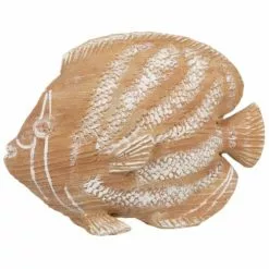 Maisons Du Monde Statuettes Et Figurines Statuette Poisson En Résine Et Peinture Blanche H14