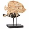 Maisons Du Monde Statuettes Et Figurines Statuette Poissons En Métal Noir Et Raphia Beige H26 -Vases Soldes statuette poissons en metal noir et raphia beige h26 1000 5 2 225051 1