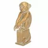 Amadeus Statuettes Et Figurines Statuette Singe En Résine Or H15cm -Vases Soldes statuette singe en resine or h15cm