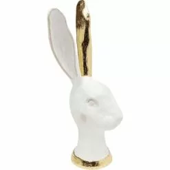 Kare Design Statuettes Et Figurines Statuette Tête De Lapin En Polyrésine Blanche Et Dorée -Vases Soldes statuette tete de lapin en polyresine blanche et doree 4