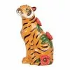 Maisons Du Monde Statuettes Et Figurines Statuette Tigre En Dolomite Orange, Noire, Rose Et Verte H14 -Vases Soldes statuette tigre en dolomite orange noire rose et verte h14 1000 14 0 227304 2