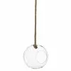 LANADECO Vases Terrarium Boule En Verre Transparent Et Corde H75cm -Vases Soldes terrarium boule en verre transparent et corde h75cm