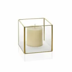Wadiga Vases Terrarium Carré En Laiton Et Verre 12x12x12cm -Vases Soldes terrarium carre en laiton et verre 12x12x12cm 3