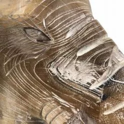 MOYCOR Statuettes Et Figurines Tête D'éléphant En Bois -Vases Soldes tete d elephant en bois 4