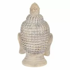 ECD Germany Statuettes Et Figurines Tête De Bouddha Pierre Artificielle Beige-gris 45x39x78 Cm -Vases Soldes tete de bouddha pierre artificielle beige gris 45x39x78 cm 3