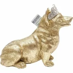 Kare Design Statuettes Et Figurines Tirelire Chien Corgi Couronne En Polyrésine Dorée -Vases Soldes tirelire chien corgi couronne en polyresine doree 3