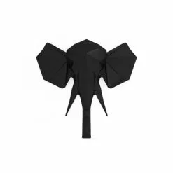 Potiron Paris Statuettes Et Figurines Trophée Décoratif Mural éléphant Noir En Polyrésine