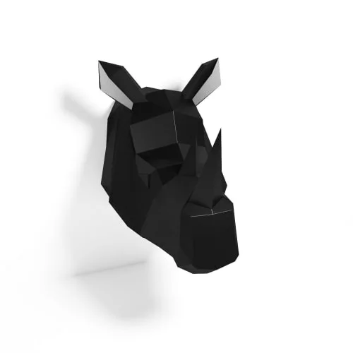 Potiron Paris Statuettes Et Figurines Trophée Décoratif Mural Rhinocéros Noir En Polyrésine 5 Potiron Paris Statuettes Et Figurines Trophée Décoratif Mural Rhinocéros Noir En Polyrésine – Image 3