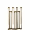 LANADECO Vases Vase 7 Tubes En Métal Or Et Verre H39cm -Vases Soldes vase 7 tubes en metal or et verre h39cm