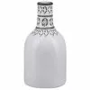 Beliani Vases Vase à Fleurs Blanc 25 Cm 1 Beliani Vases Vase à Fleurs Blanc 25 Cm -Vases Soldes vase a fleurs blanc 25 cm