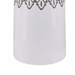 Beliani Vases Vase à Fleurs Blanc Effet Vieilli 25 Cm -Vases Soldes vase a fleurs blanc effet vieilli 25 cm 3