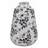 Beliani Vases Vase à Fleurs Blanc Et Bleu Marine 20 Cm -Vases Soldes vase a fleurs blanc et bleu marine 20 cm 4