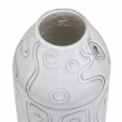 Beliani Vases Vase à Fleurs Gris 22cm -Vases Soldes vase a fleurs gris 22cm 4
