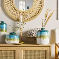 Beliani Vases Vase à Fleurs Multicolore 22 Cm -Vases Soldes vase a fleurs multicolore 22 cm 1